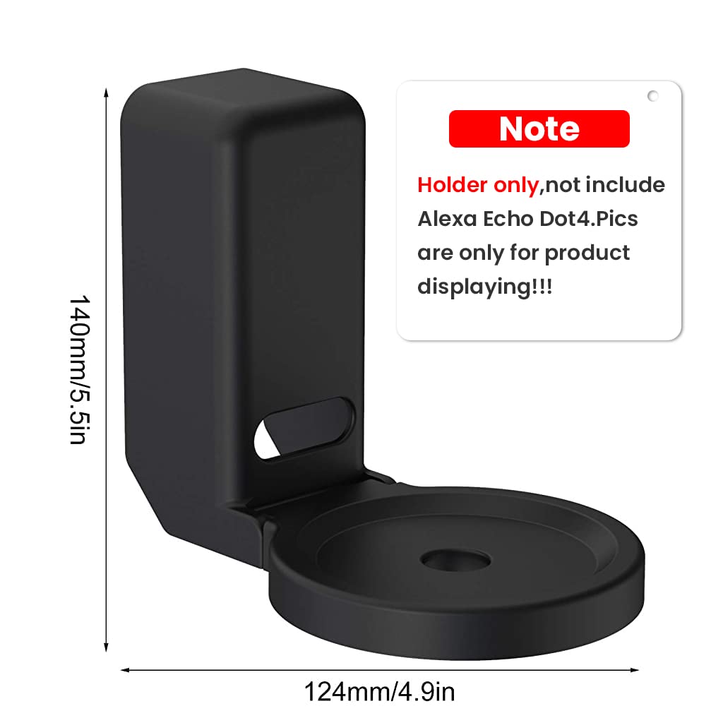 ZORBES Wall Mount for Alexa Echo Dot 4th Generation, Space-Saving Solution Wall Holder with Cord Management for Your Smart Home Speakers, Alexa Echo Dot Accessories (Holder Only, Black) ZORBES Wall Mount for Alexa Echo Dot 4th Generation, Space-Saving Solution Wall Holder with Cord Management for Your Smart Home Speakers, Alexa Echo Dot Accessories (Holder Only, Black)